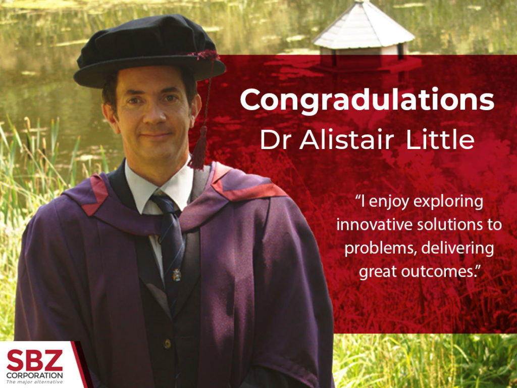 Congratulations Dr. Alistair Little